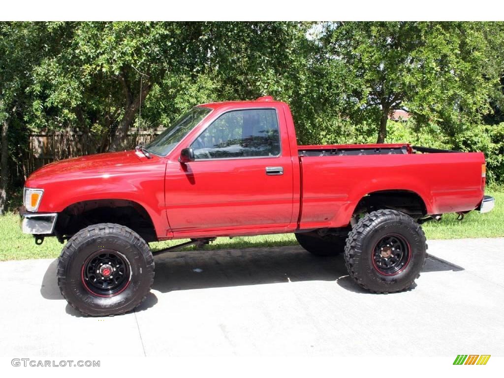 1994 Pickup DX  Regular Cab 4x4 - Garnet Red Pearl / Gray photo #3