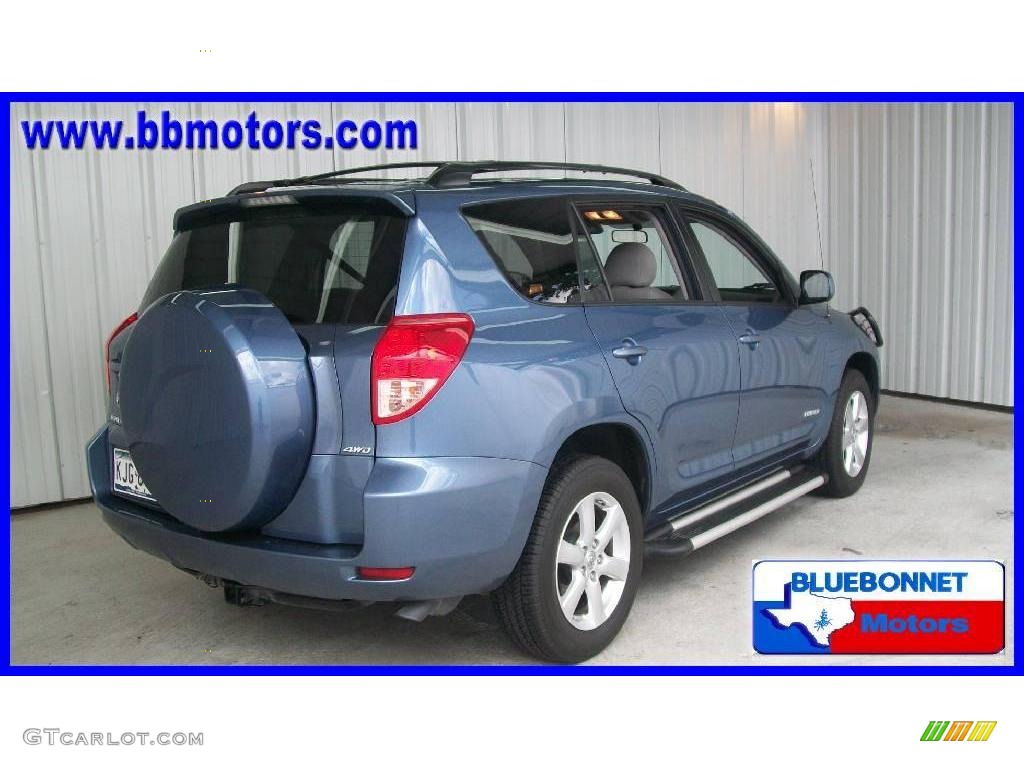 2008 RAV4 Limited V6 4WD - Pacific Blue Metallic / Ash photo #3