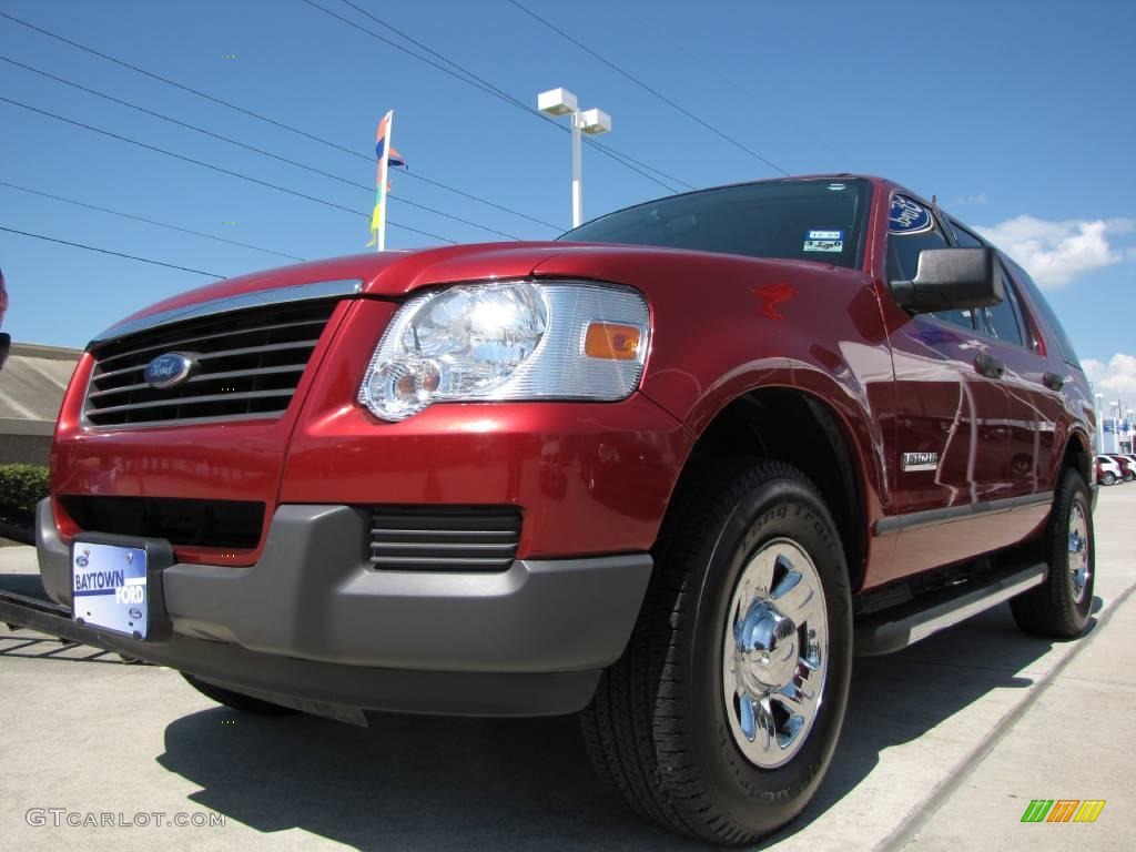 2006 Explorer XLS - Redfire Metallic / Stone photo #3