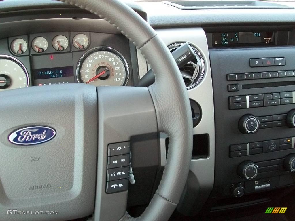 2010 F150 XLT SuperCrew - Tuxedo Black / Medium Stone photo #3