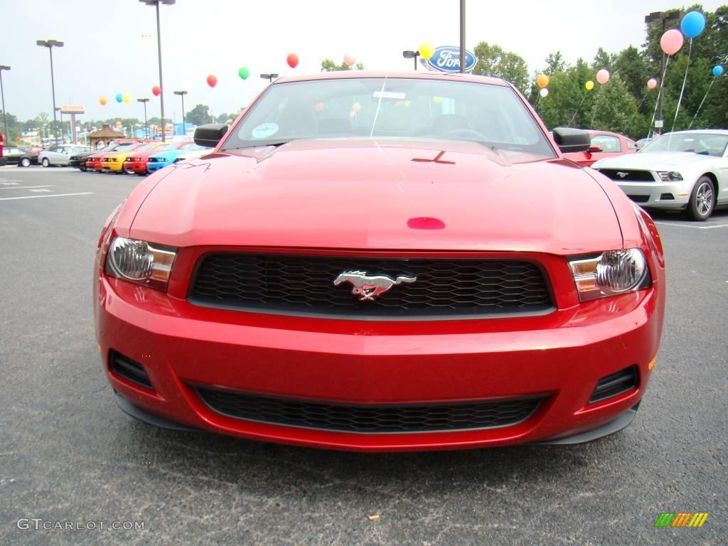 2010 Mustang V6 Coupe - Red Candy Metallic / Charcoal Black photo #7