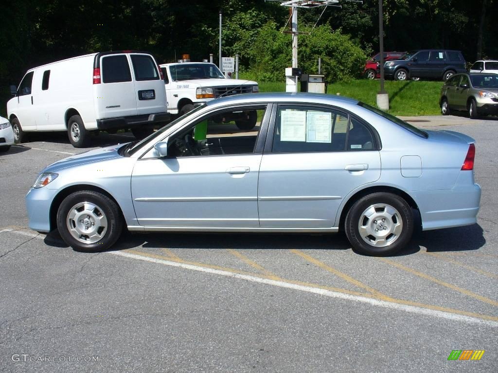 2005 Civic Hybrid Sedan - Opal Silver Blue Metallic / Gray photo #19