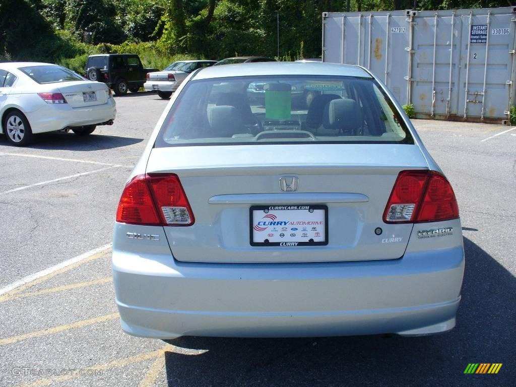 2005 Civic Hybrid Sedan - Opal Silver Blue Metallic / Gray photo #22