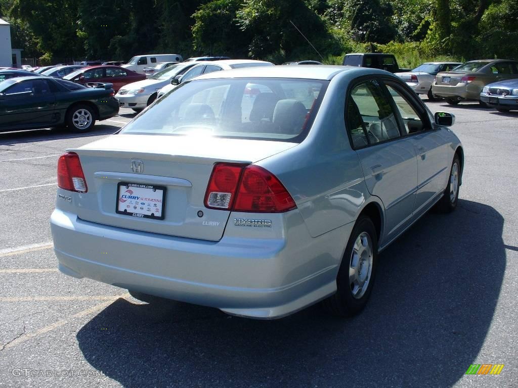 2005 Civic Hybrid Sedan - Opal Silver Blue Metallic / Gray photo #23