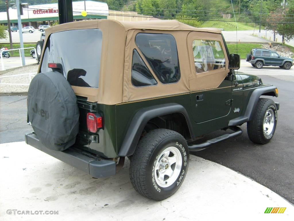 1997 Wrangler SE 4x4 - Moss Green Pearl / Tan photo #5