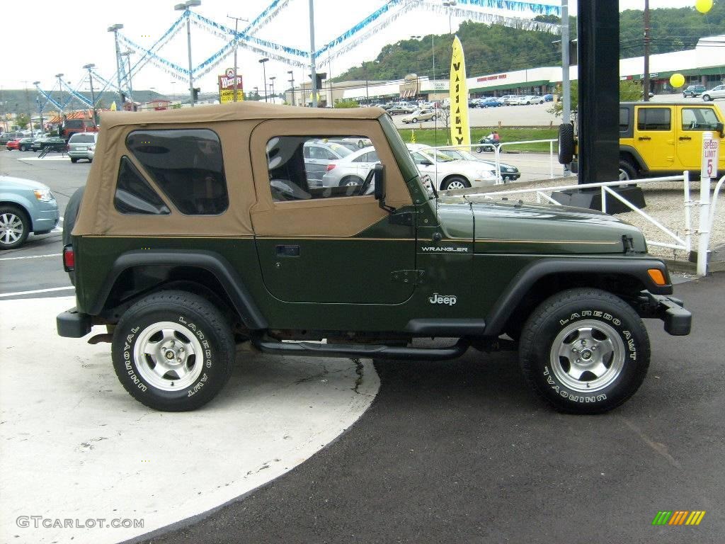1997 Wrangler SE 4x4 - Moss Green Pearl / Tan photo #6