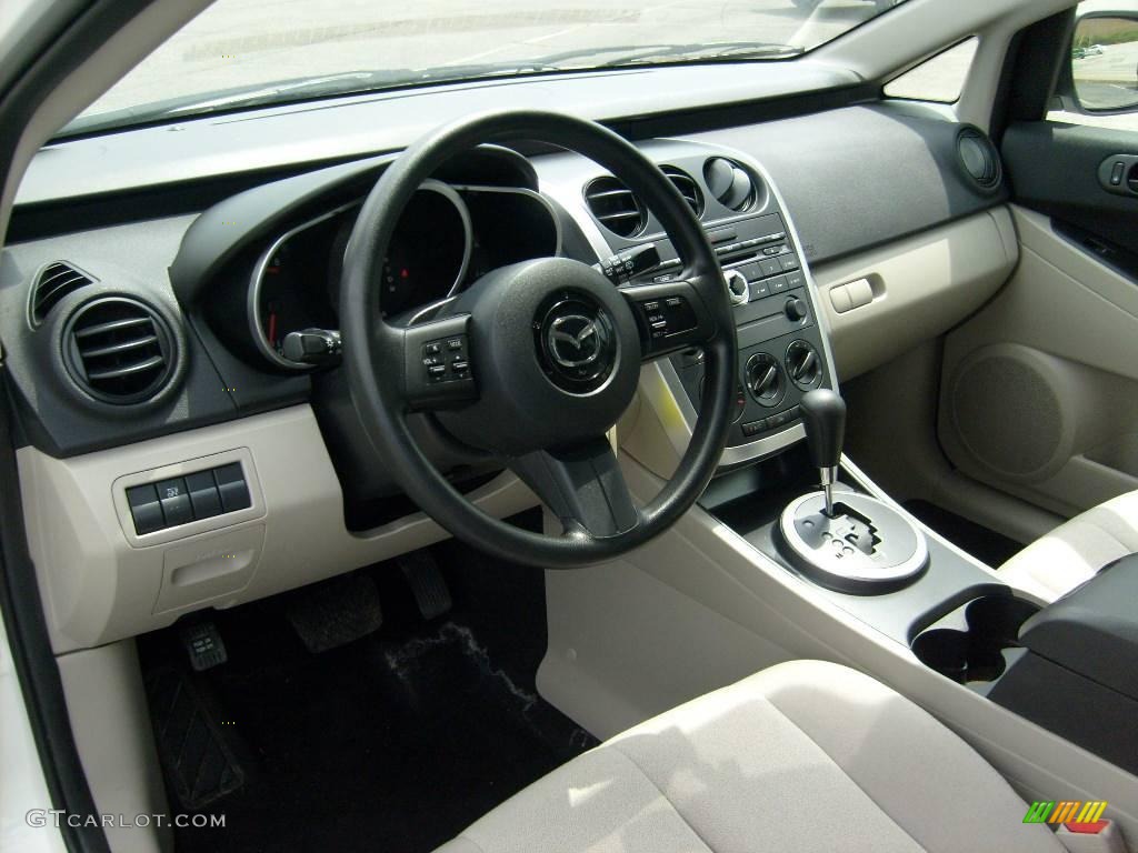 2008 CX-7 Sport - Crystal White Pearl Mica / Sand photo #11