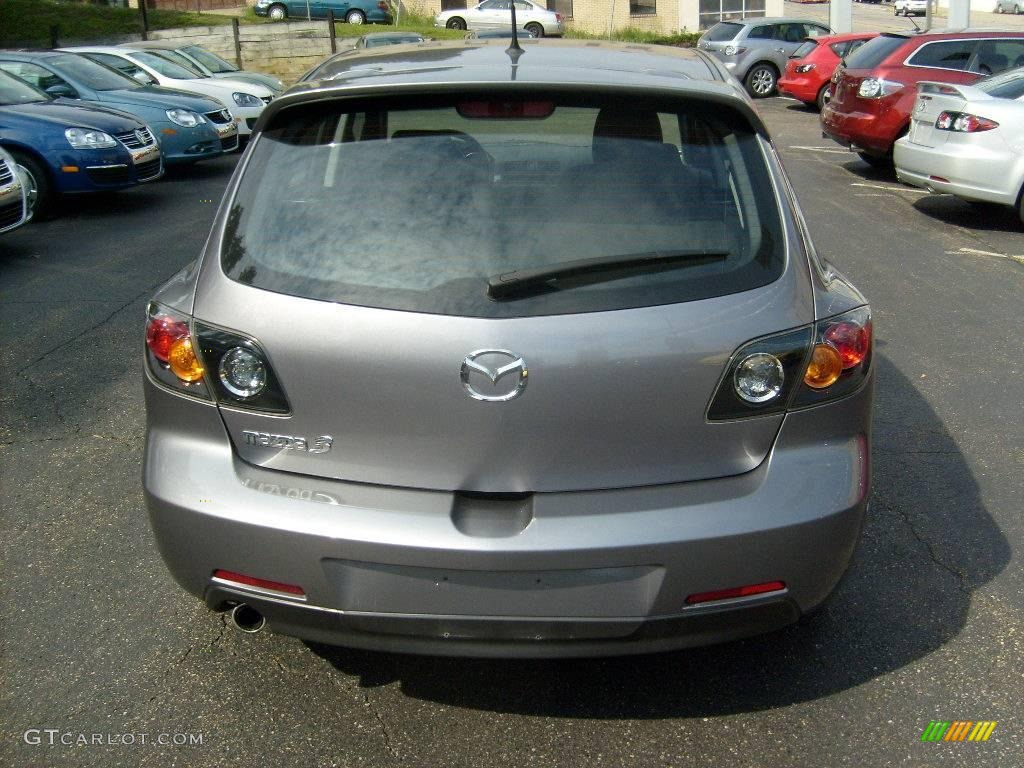 2006 MAZDA3 s Hatchback - Titanium Gray Metallic / Black/Red photo #4