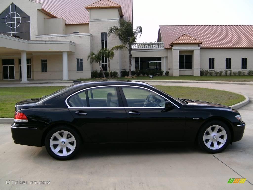 2006 7 Series 750i Sedan - Jet Black / Dark Beige/Beige III photo #2