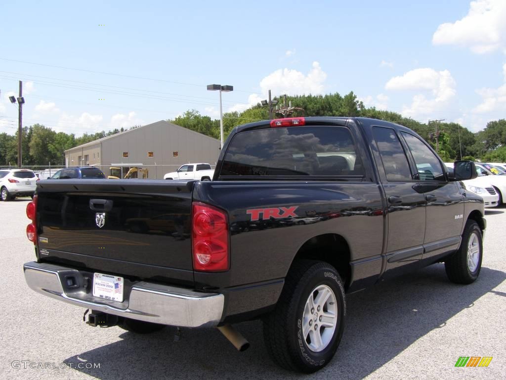 2008 Ram 1500 TRX Quad Cab - Brilliant Black Crystal Pearl / Medium Slate Gray photo #3