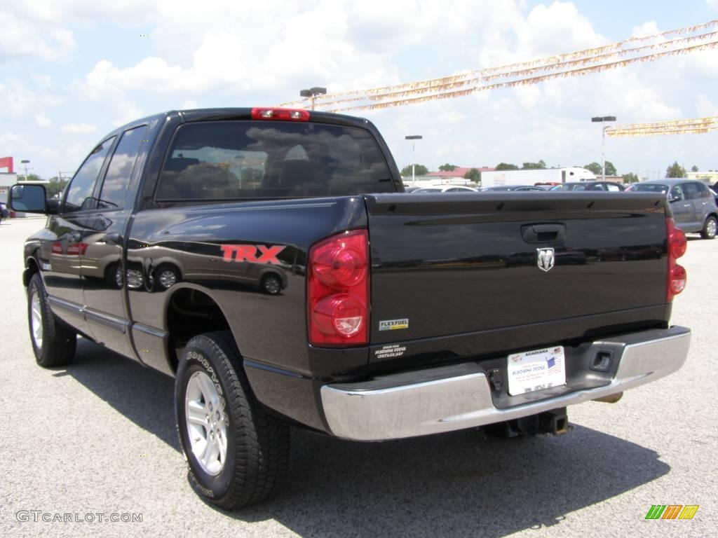 2008 Ram 1500 TRX Quad Cab - Brilliant Black Crystal Pearl / Medium Slate Gray photo #5