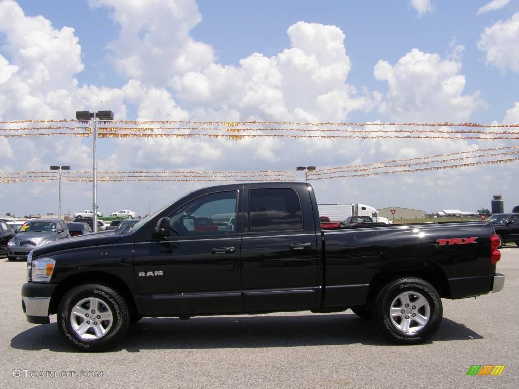 2008 Ram 1500 TRX Quad Cab - Brilliant Black Crystal Pearl / Medium Slate Gray photo #6