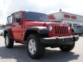 2009 Flame Red Jeep Wrangler X 4x4  photo #1