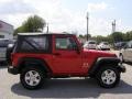 2009 Flame Red Jeep Wrangler X 4x4  photo #2