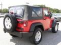 2009 Flame Red Jeep Wrangler X 4x4  photo #3