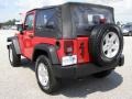 2009 Flame Red Jeep Wrangler X 4x4  photo #5