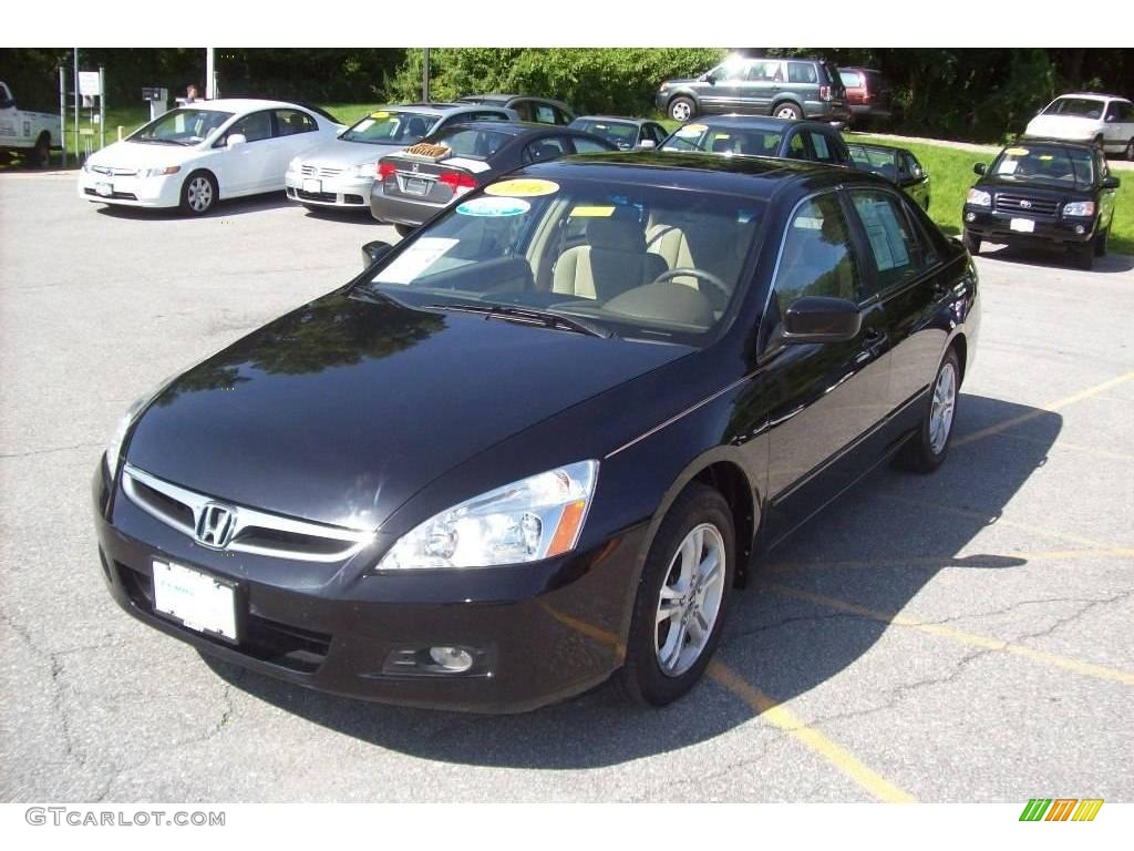 2006 Accord EX Sedan - Nighthawk Black Pearl / Ivory photo #21