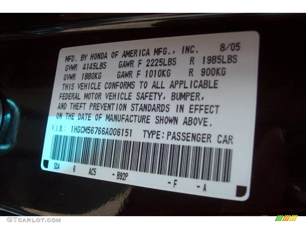 2006 Accord EX Sedan - Nighthawk Black Pearl / Ivory photo #24