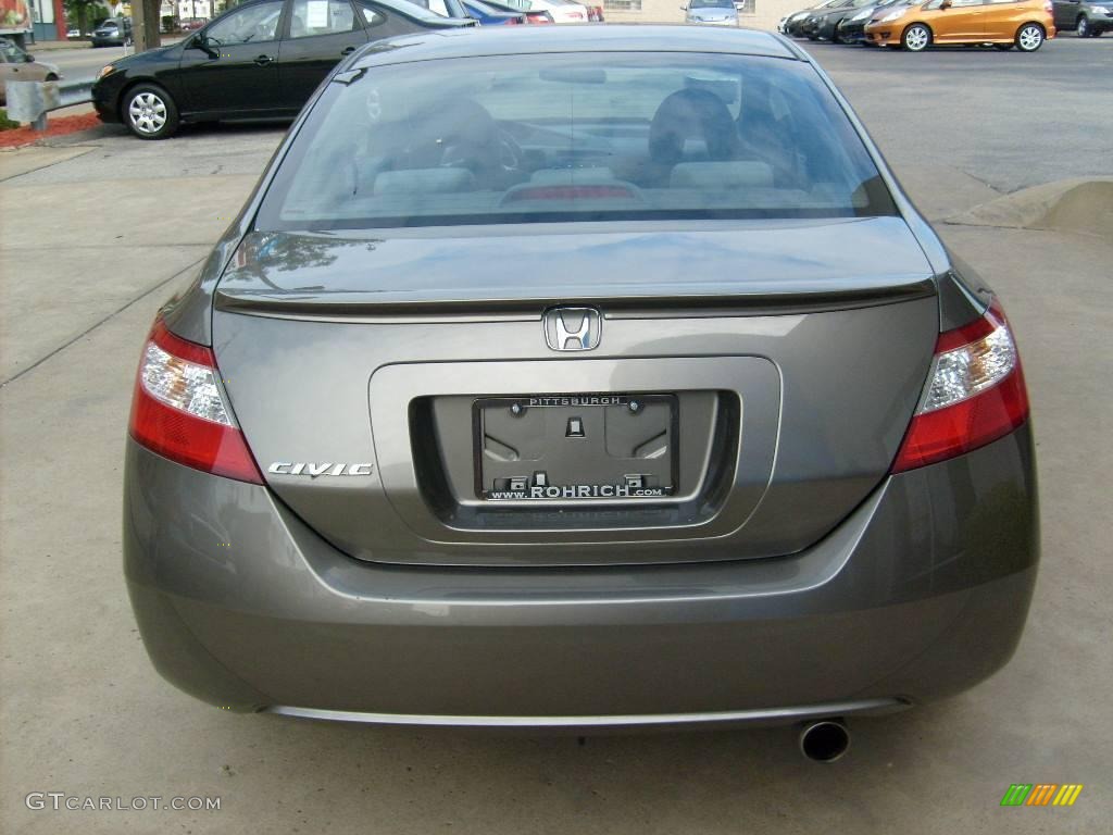 2007 Civic EX Coupe - Galaxy Gray Metallic / Gray photo #3