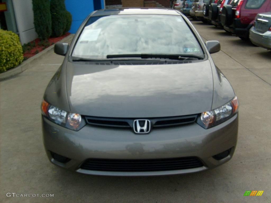 2007 Civic EX Coupe - Galaxy Gray Metallic / Gray photo #7