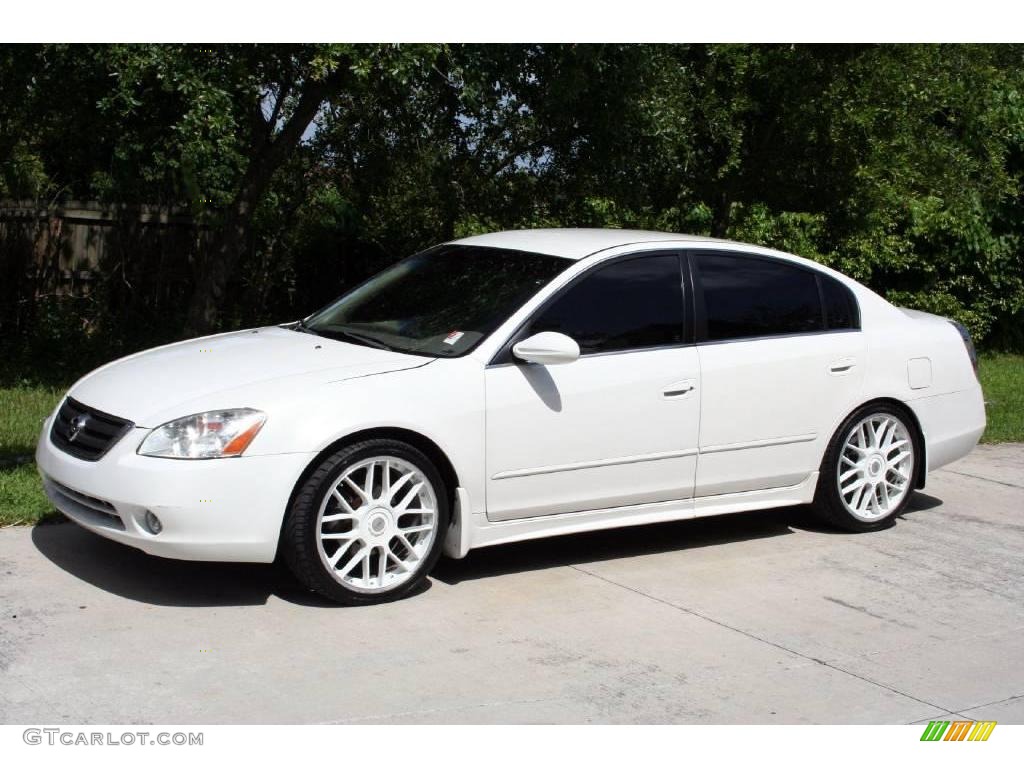 2003 Altima 2.5 S - Satin White Pearl / Blond photo #2