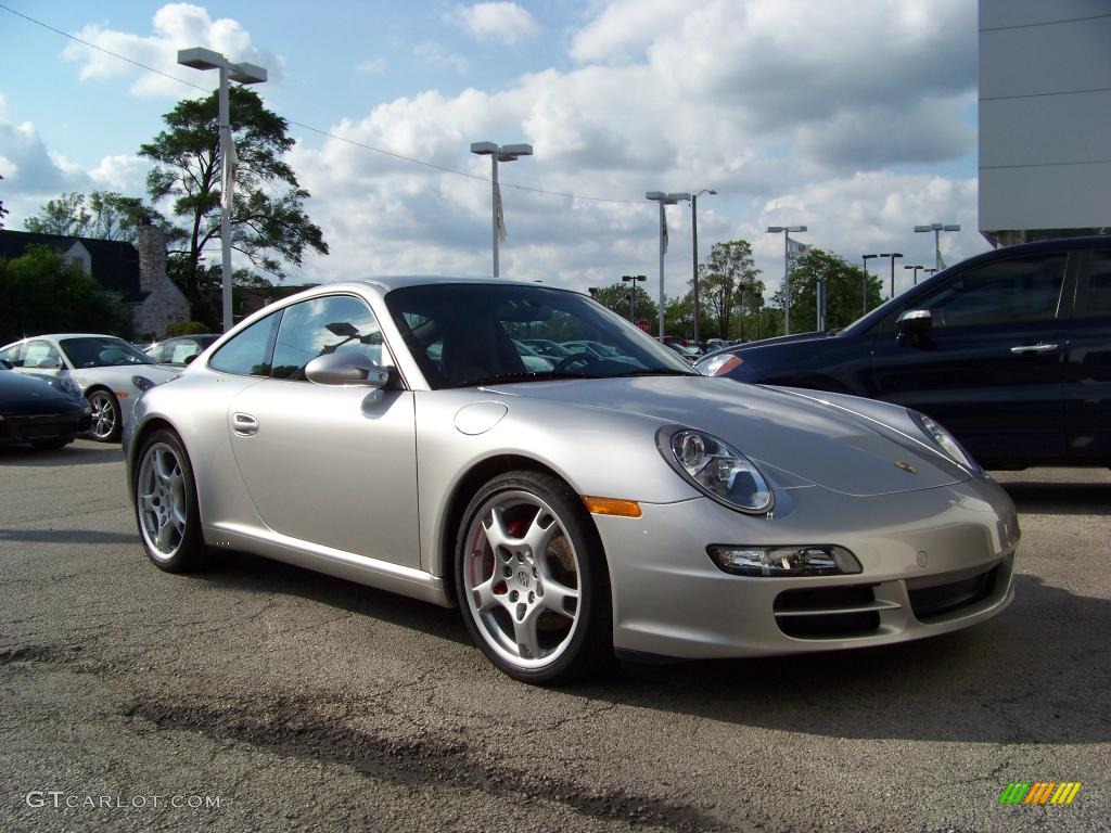 2007 911 Carrera S Coupe - Arctic Silver Metallic / Black Standard Leather photo #2