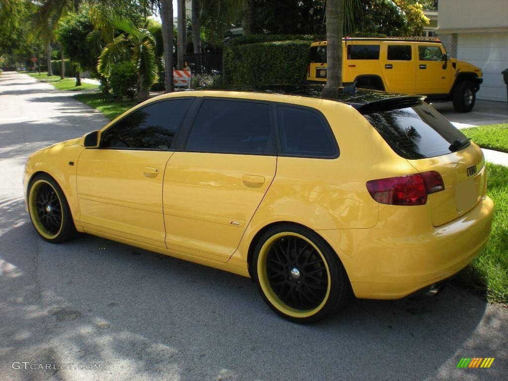 2007 A3 2.0T - Yellow / Black photo #4