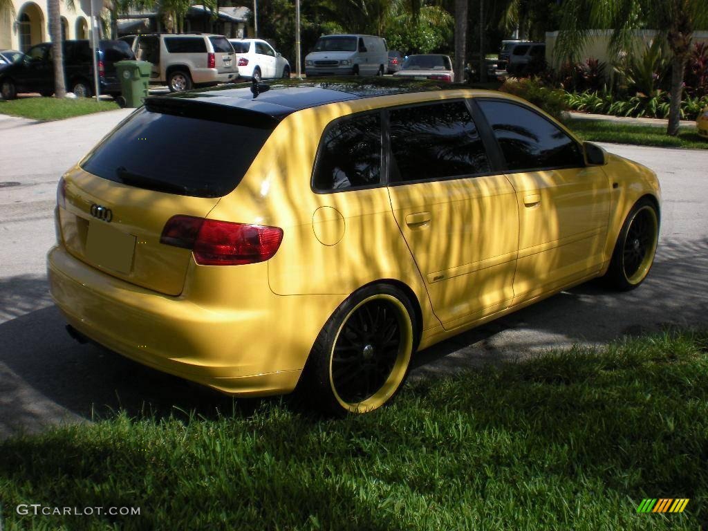 2007 A3 2.0T - Yellow / Black photo #6