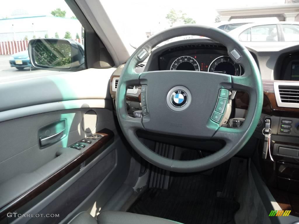 2003 7 Series 745Li Sedan - Jet Black / Basalt Grey/Flannel Grey photo #12