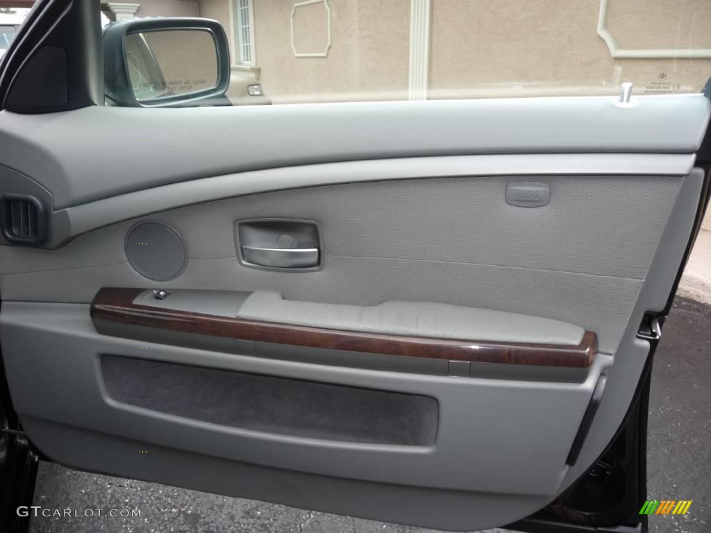 2003 7 Series 745Li Sedan - Jet Black / Basalt Grey/Flannel Grey photo #14
