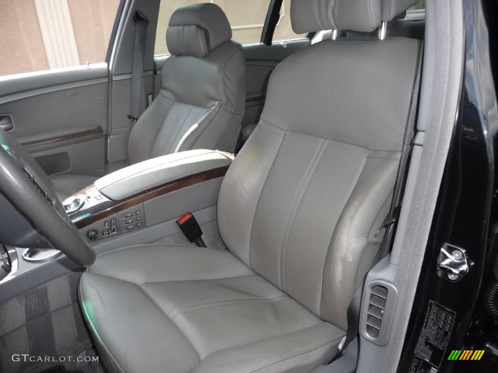 2003 7 Series 745Li Sedan - Jet Black / Basalt Grey/Flannel Grey photo #19