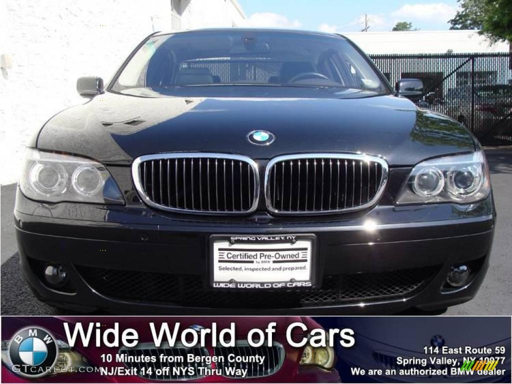 2007 7 Series 750i Sedan - Jet Black / Black photo #2