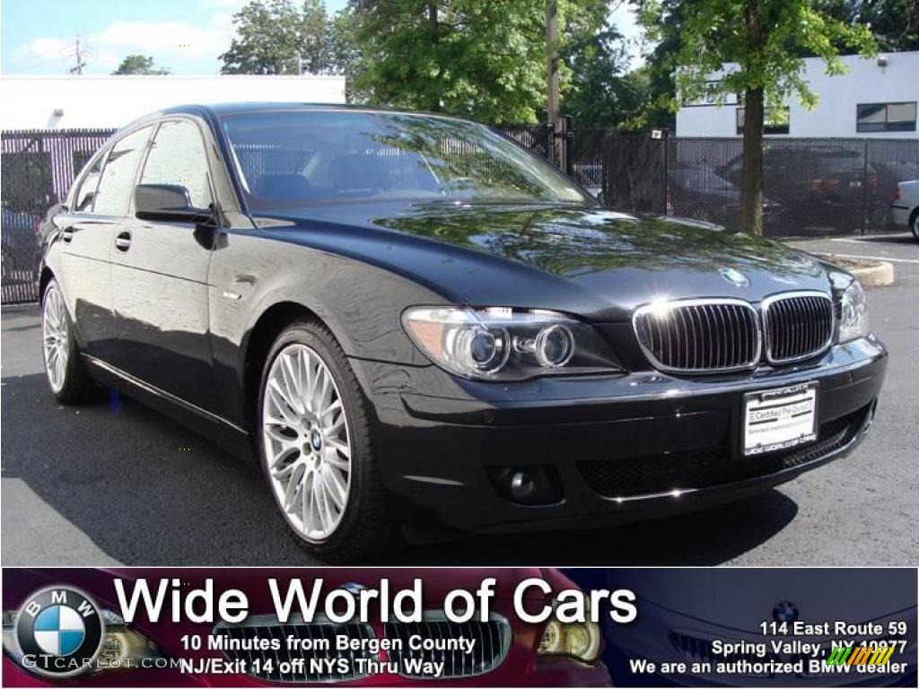 2007 7 Series 750i Sedan - Jet Black / Black photo #3