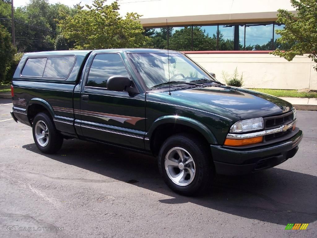 2002 S10 LS Regular Cab - Forest Green Metallic / Graphite photo #20