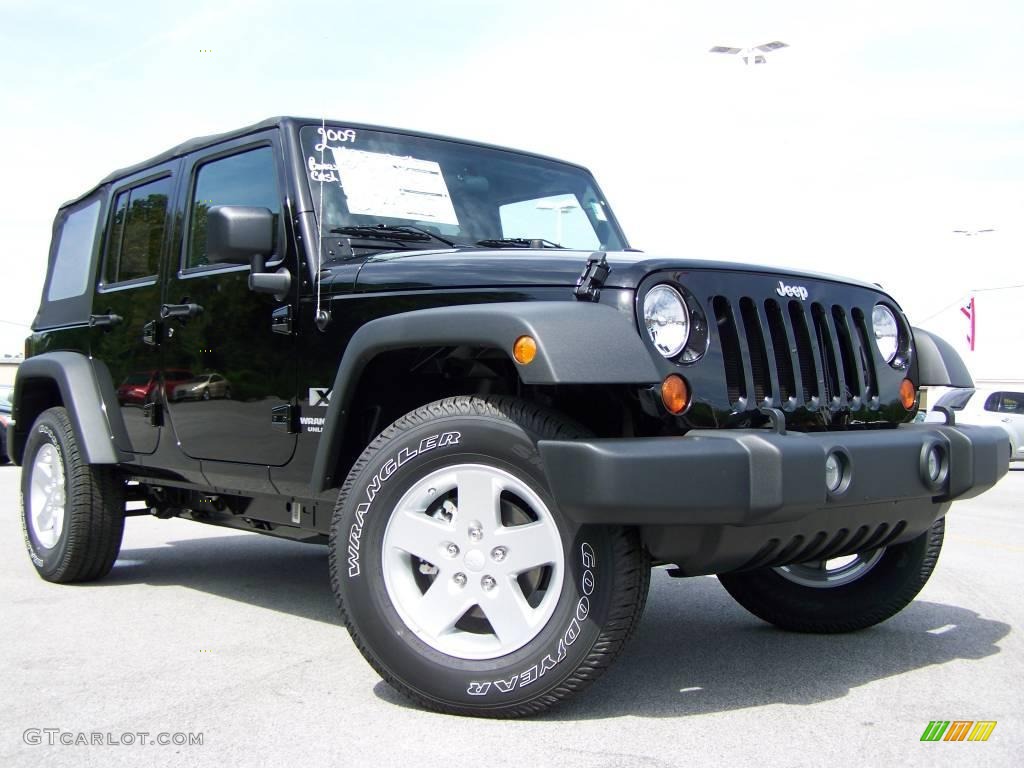 2009 Wrangler Unlimited X 4x4 - Black / Dark Slate Gray/Medium Slate Gray photo #1