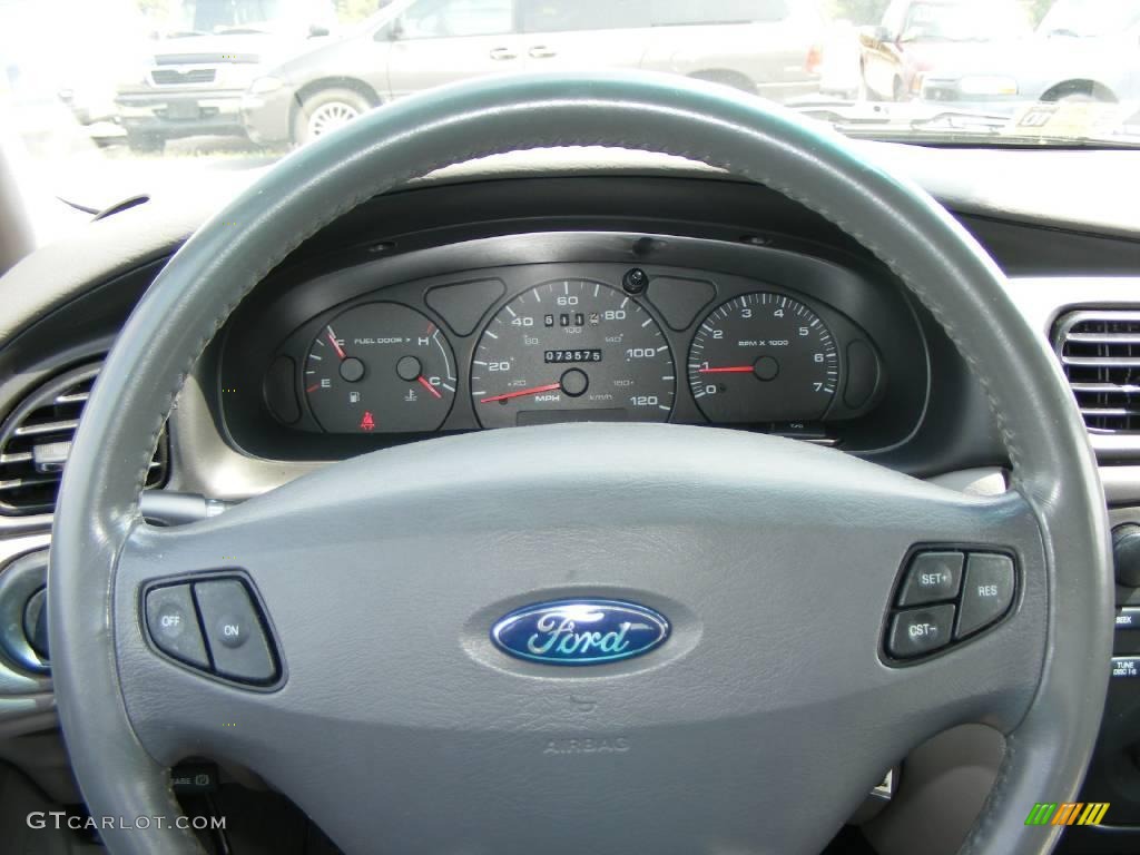 2002 Ford Taurus SES Medium Graphite Steering Wheel Photo #15885092