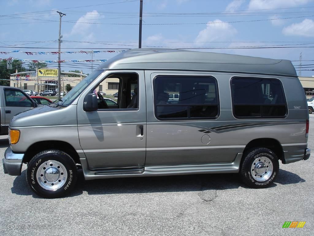 2003 E Series Van E250 Passenger Conversion - Estate Green Metallic / Medium Pebble photo #9