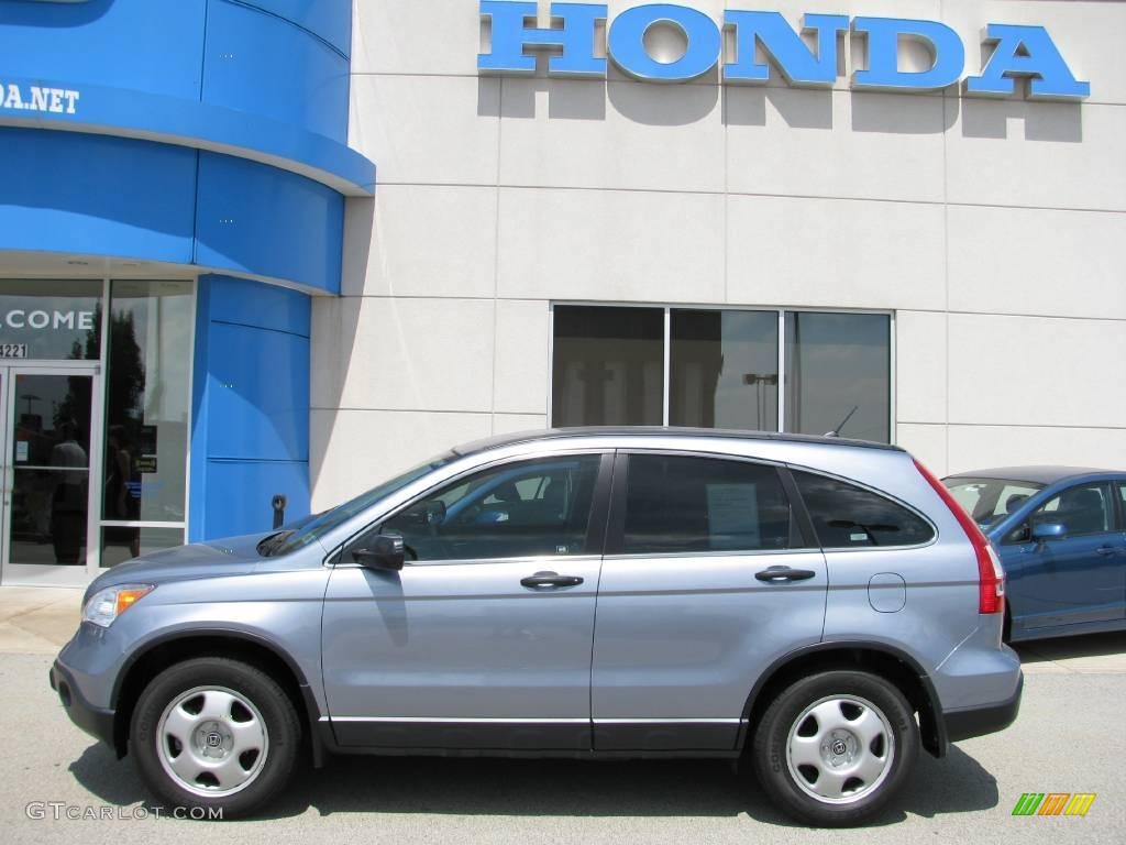 2008 CR-V LX 4WD - Glacier Blue Metallic / Gray photo #3