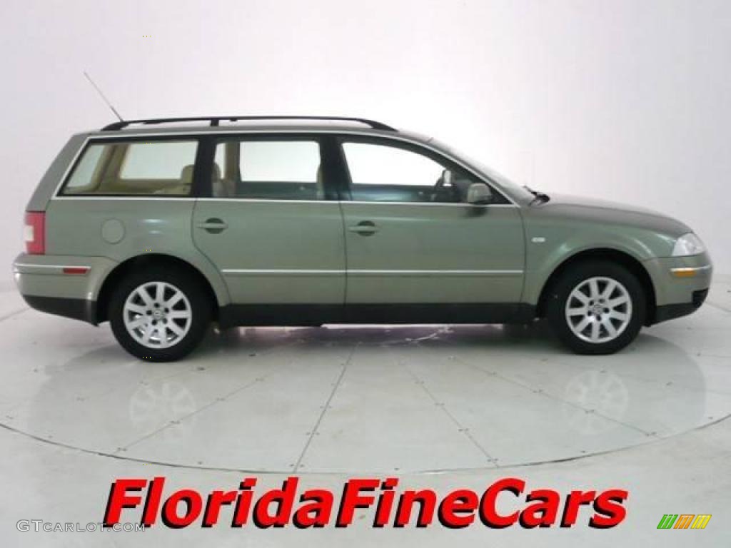 2002 Passat GLS Wagon - Fresco Green Metallic / Beige photo #4