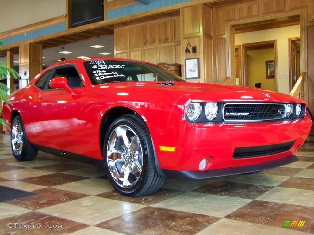 2009 Challenger R/T - TorRed / Dark Slate Gray photo #5