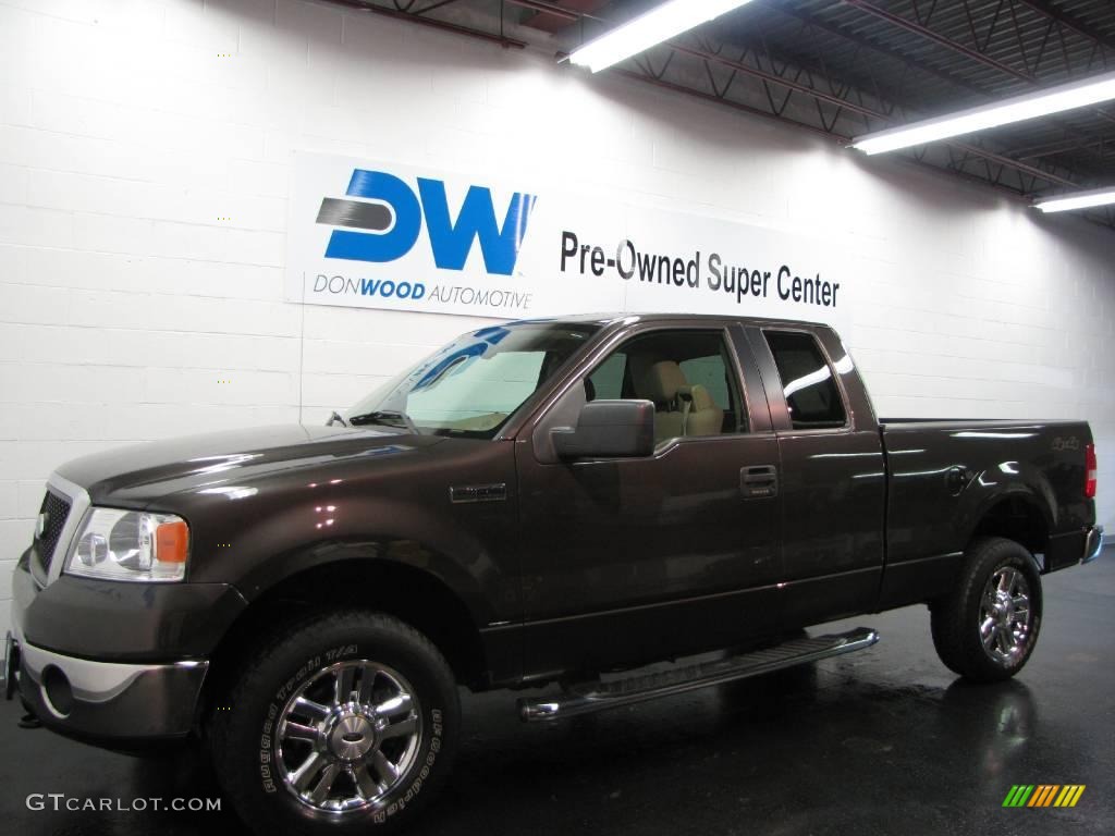 2006 F150 XLT SuperCab 4x4 - Dark Stone Metallic / Tan photo #2