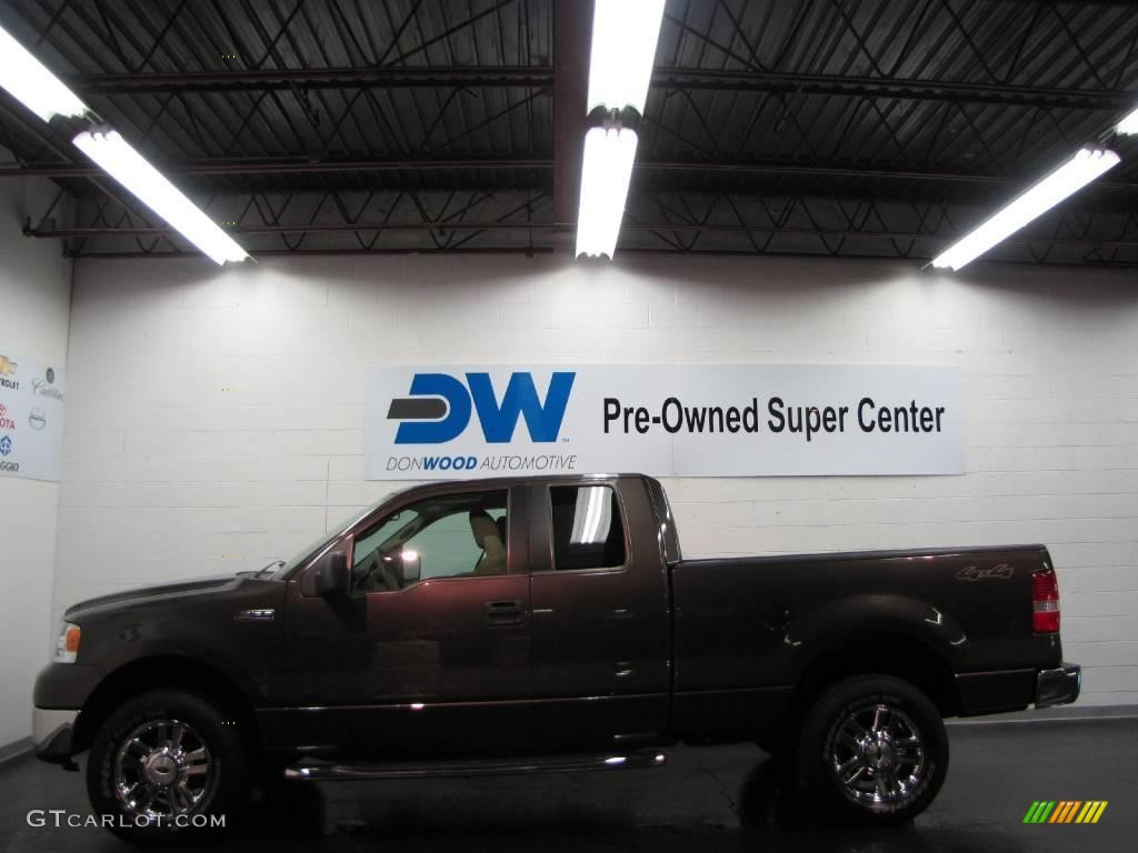 2006 F150 XLT SuperCab 4x4 - Dark Stone Metallic / Tan photo #3
