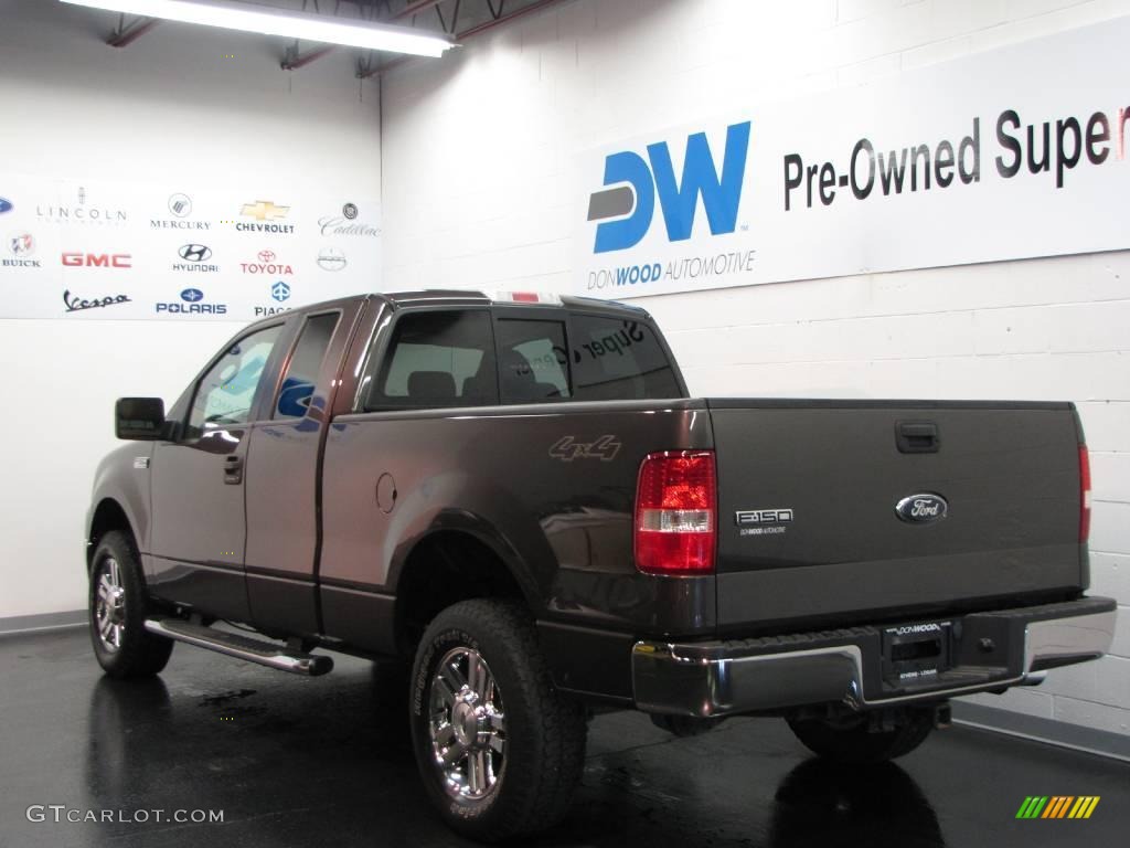 2006 F150 XLT SuperCab 4x4 - Dark Stone Metallic / Tan photo #6