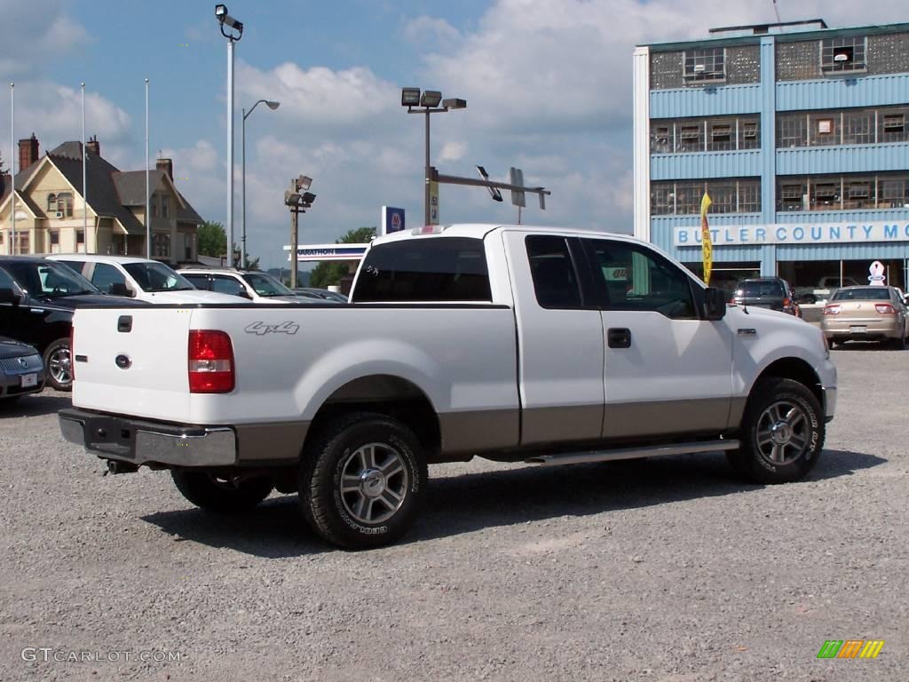 2006 F150 XLT SuperCab 4x4 - Oxford White / Tan photo #2