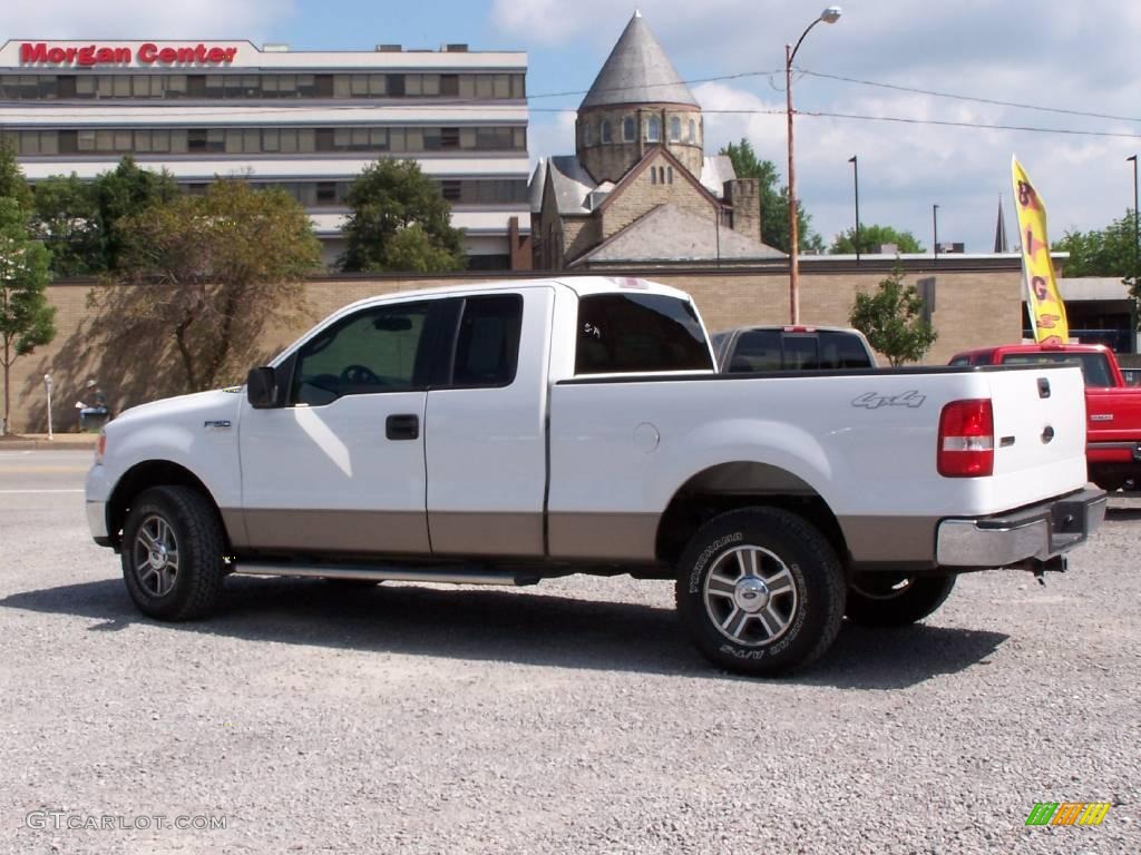 2006 F150 XLT SuperCab 4x4 - Oxford White / Tan photo #12