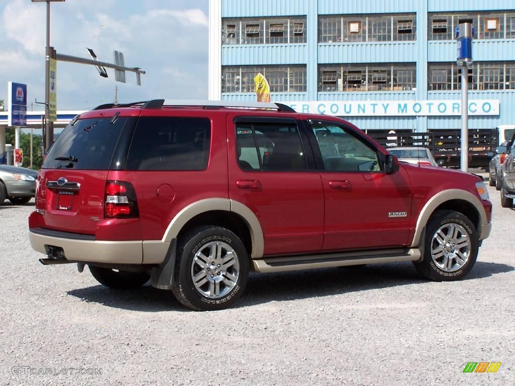 2006 Explorer Eddie Bauer 4x4 - Redfire Metallic / Camel photo #4