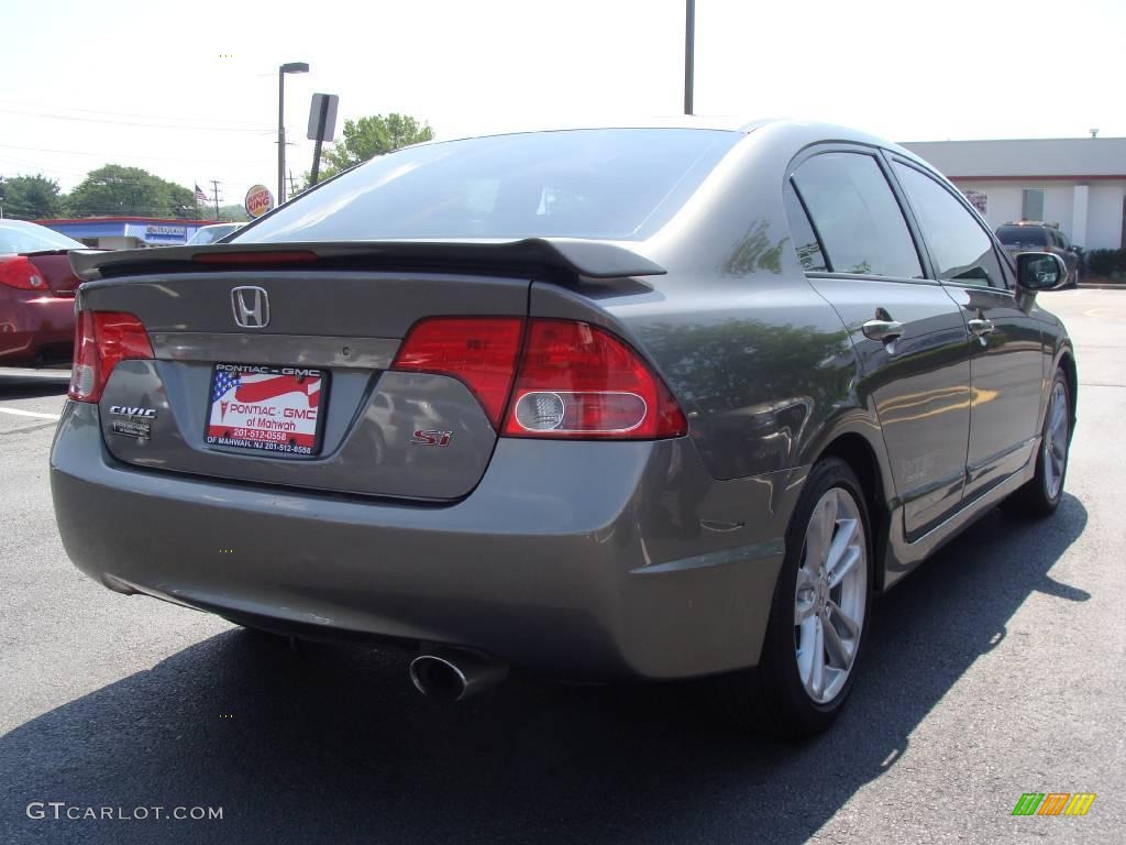 2007 Civic Si Sedan - Galaxy Gray Metallic / Black photo #4