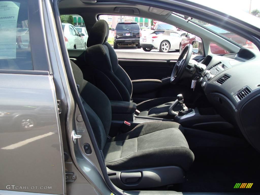 2007 Civic Si Sedan - Galaxy Gray Metallic / Black photo #15