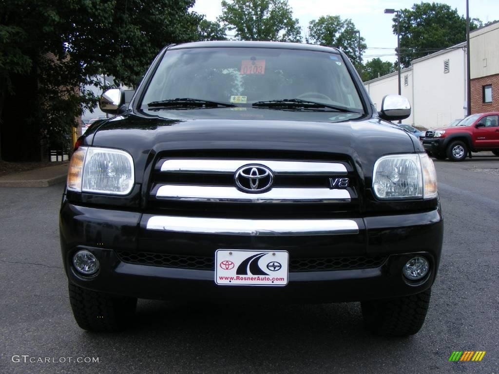 2005 Tundra SR5 Double Cab 4x4 - Black / Taupe photo #16