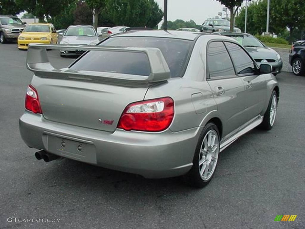 2005 Impreza WRX STi - Platinum Silver Metallic / Black/Blue Ecsaine photo #6